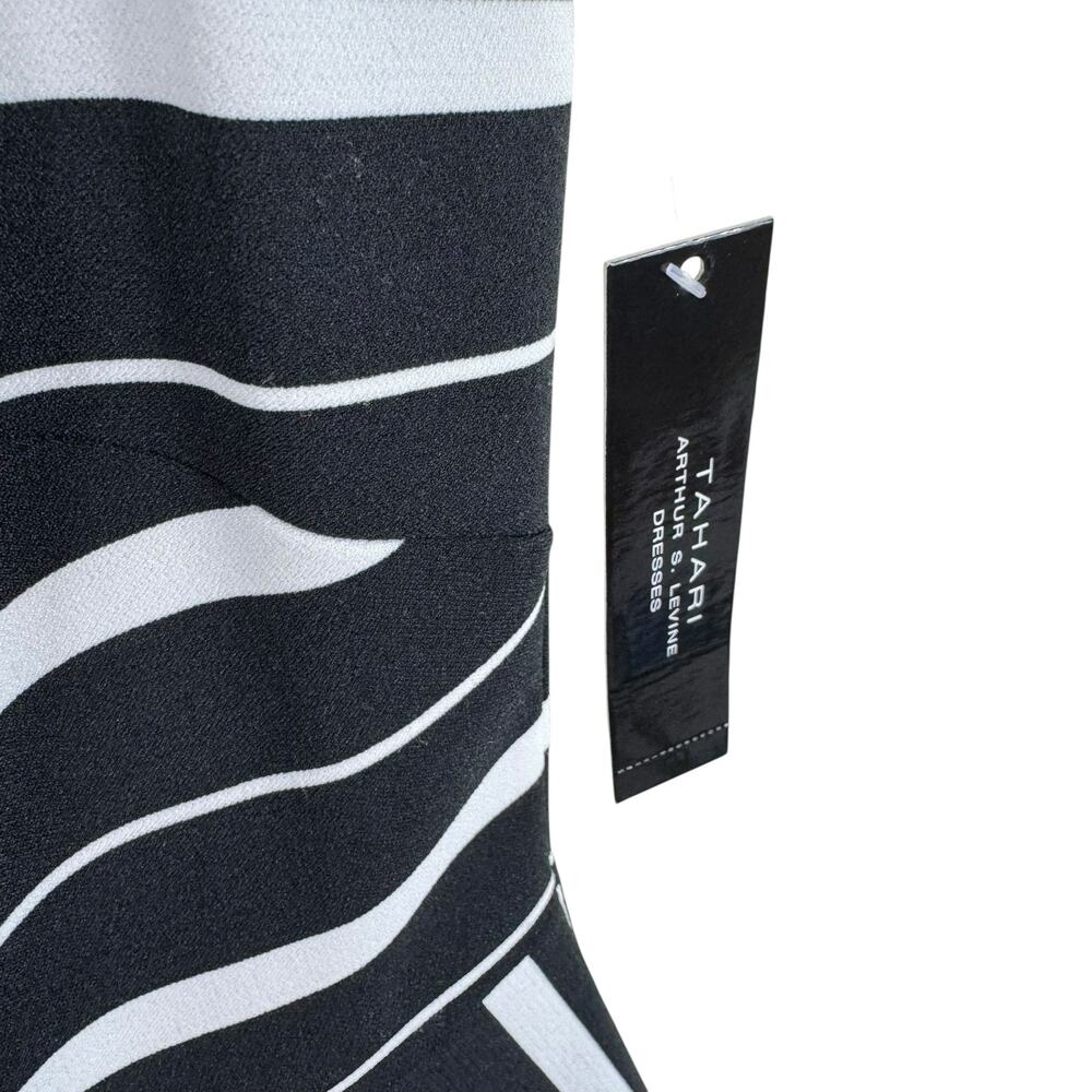 Tahari ASL NWT Colorful Striped Knee Length Fit & Flare Sleeveless Dress Size 10 - Picture 7 of 9